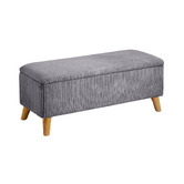 Living Fusion Ayaan Footed Storage Ottoman Bench