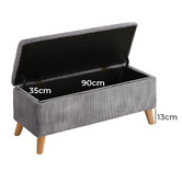 Living Fusion Ayaan Footed Storage Ottoman Bench