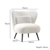 Living Fusion Aleyn Boucl&eacute; Wing Back Chair