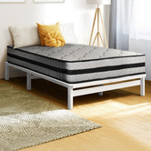 Living Fusion White Ellisha Pine Wood Bed Base