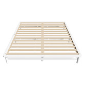 Living Fusion White Ellisha Pine Wood Bed Base