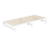 Living Fusion White Ellisha Pine Wood Bed Base