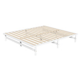 Living Fusion White Ellisha Pine Wood Bed Base