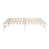Living Fusion White Ellisha Pine Wood Bed Base