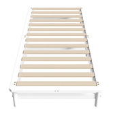 Living Fusion White Ellisha Pine Wood Bed Base