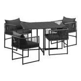 Living Fusion 4 Seater Allegra Outdoor Dining Table &amp; Chair Set