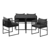 Living Fusion 4 Seater Allegra Outdoor Dining Table &amp; Chair Set