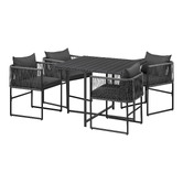 Living Fusion 4 Seater Allegra Outdoor Dining Table &amp; Chair Set