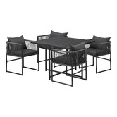 Living Fusion 4 Seater Allegra Outdoor Dining Table &amp; Chair Set