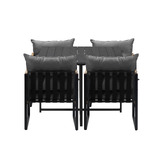 Living Fusion 4 Seater Square Hicks Outdoor Dining Table &amp; Chair Set