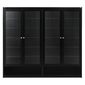 Living Fusion Black Josephine 4 Door Shoe Cabinet