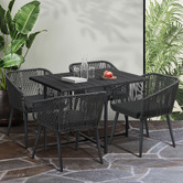Living Fusion 4 Seater Collins Outdoor Dining Table &amp; Chair Set