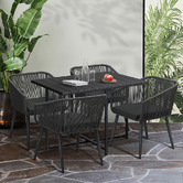 Living Fusion 4 Seater Collins Outdoor Dining Table &amp; Chair Set