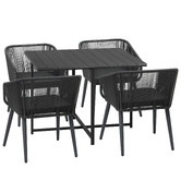 Living Fusion 4 Seater Collins Outdoor Dining Table &amp; Chair Set