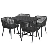 Living Fusion 4 Seater Collins Outdoor Dining Table &amp; Chair Set