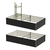 Living Fusion Albert Galvanised Steel Raised Garden Beds