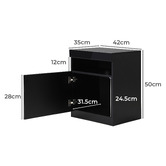 Living Fusion Oswin LED Bedside Table
