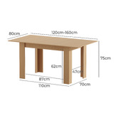 Living Fusion Olov Extendable Dining Table