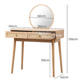 Living Fusion Vesta 2 Drawer Dressing Table with Mirror