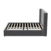 Living Fusion Meier Velvet Gas Lift Storage Bed Frame