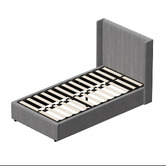 Living Fusion Meier Velvet Gas Lift Storage Bed Frame