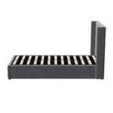Living Fusion Meier Velvet Gas Lift Storage Bed Frame