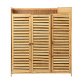 Living Fusion Weber 3 Door Bamboo Shoe Cabinet