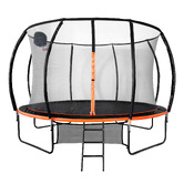 Living Fusion Farrell Trampoline with Safety Net &amp; Basketball Board