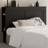 Living Fusion Black Jephson Bedhead with Shelves