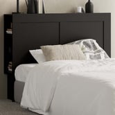 Living Fusion Black Jephson Bedhead with Shelves