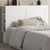 Living Fusion White Jephson Bedhead with Shelves
