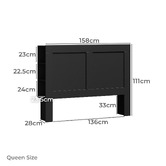 Living Fusion Black Jephson Bedhead with Shelves