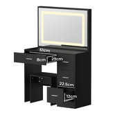 Living Fusion 2 Piece Caroline LED Dressing Table &amp; Stool Set