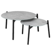 Living Fusion 2 Piece Grey Eliana Outdoor Coffee Table Set