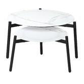 Living Fusion 2 Piece White Eliana Outdoor Coffee Table Set