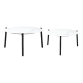 Living Fusion 2 Piece White Eliana Outdoor Coffee Table Set