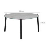 Living Fusion Grey Eliana 50cm Outdoor Coffee Table