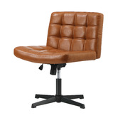 Living Fusion Heidi Faux Leather Armless Office Chair