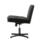 Living Fusion Heidi Faux Linen Armless Office Chair