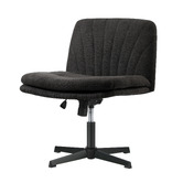 Living Fusion Heidi Faux Linen Armless Office Chair