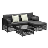 Living Fusion 4 Seater Edwards Outdoor Lounge &amp; Table Set