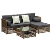 Living Fusion 4 Seater Edwards Outdoor Lounge &amp; Table Set