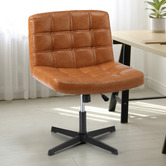 Living Fusion Heidi Faux Leather Armless Office Chair