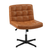 Living Fusion Heidi Faux Leather Armless Office Chair