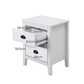 Living Fusion Kaitlin 2 Drawer Bedside Table