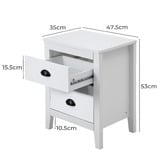 Living Fusion Kaitlin 2 Drawer Bedside Table