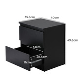 Living Fusion Fynch 2 Drawer Bedside Table