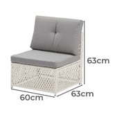 Living Fusion 4 Seater Edwards Outdoor Lounge &amp; Table Set