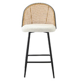 Living Fusion 66cm Lucian Boucle Bar Stools