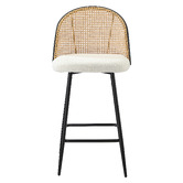 Living Fusion 66cm Lucian Boucle Bar Stools